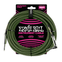 Ernie Ball 6077 Câble Guitares (Noir, Vert, 3m)