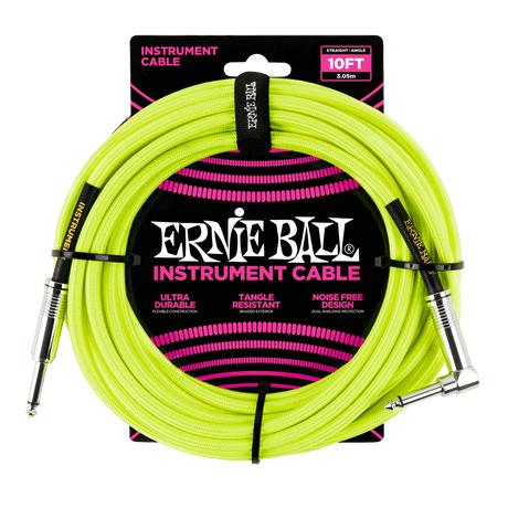 Ernie Ball 6080 Câble Guitares (Jaune, 3m)