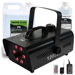 Marconi 1200W 6 LED Machine à brouillard Bundle