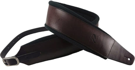 Profile FPB05 Sangle en cuir italien Pro pour guitares - Dark Brown