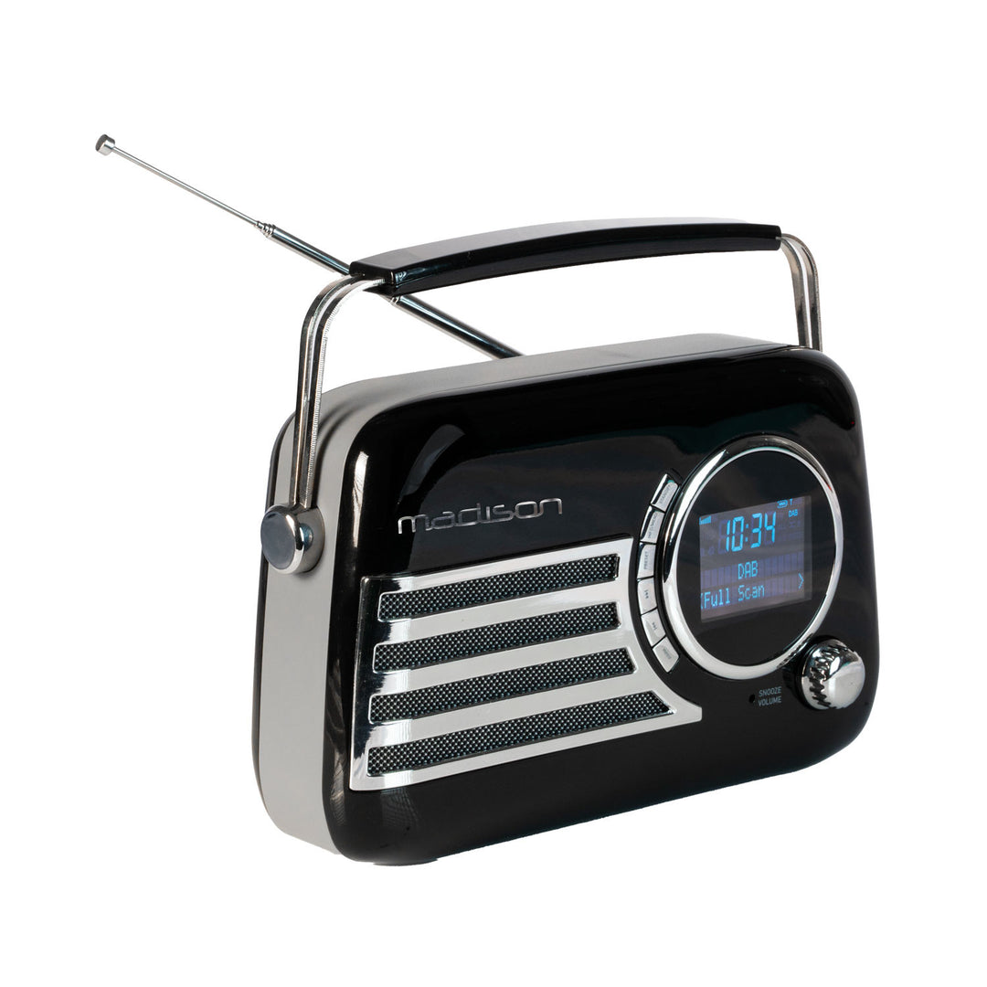 Madison Retro Radio avec Bluetooth, FM et DAB (Sort)
