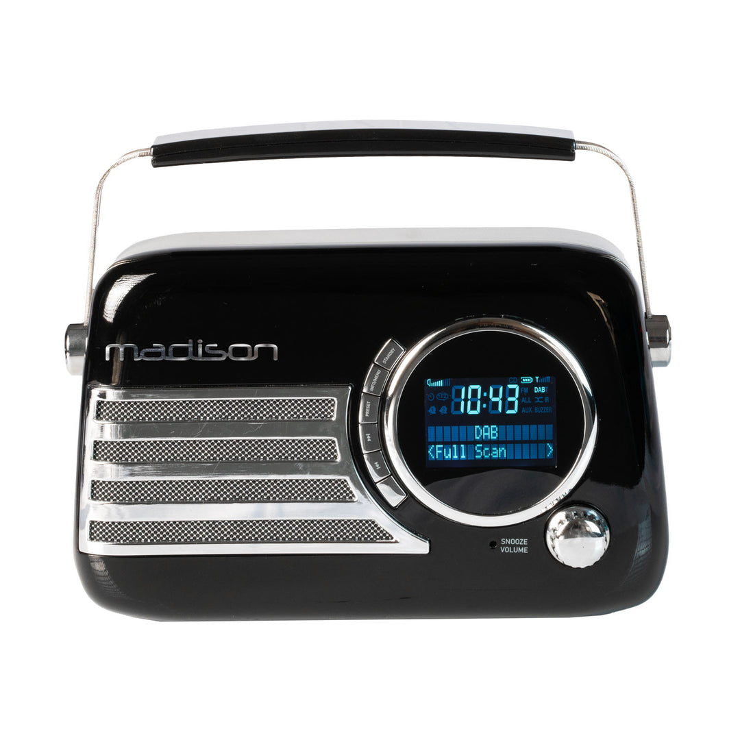 Madison Retro Radio avec Bluetooth, FM et DAB (Sort)