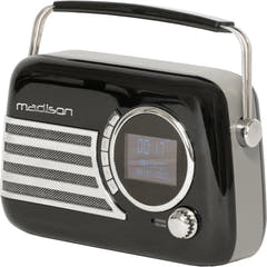 Madison Retro Radio avec Bluetooth, FM et DAB (Sort)