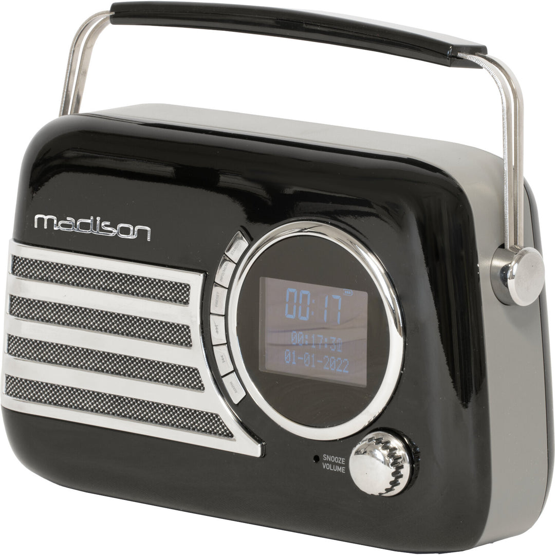 Madison Retro Radio avec Bluetooth, FM et DAB (Sort)