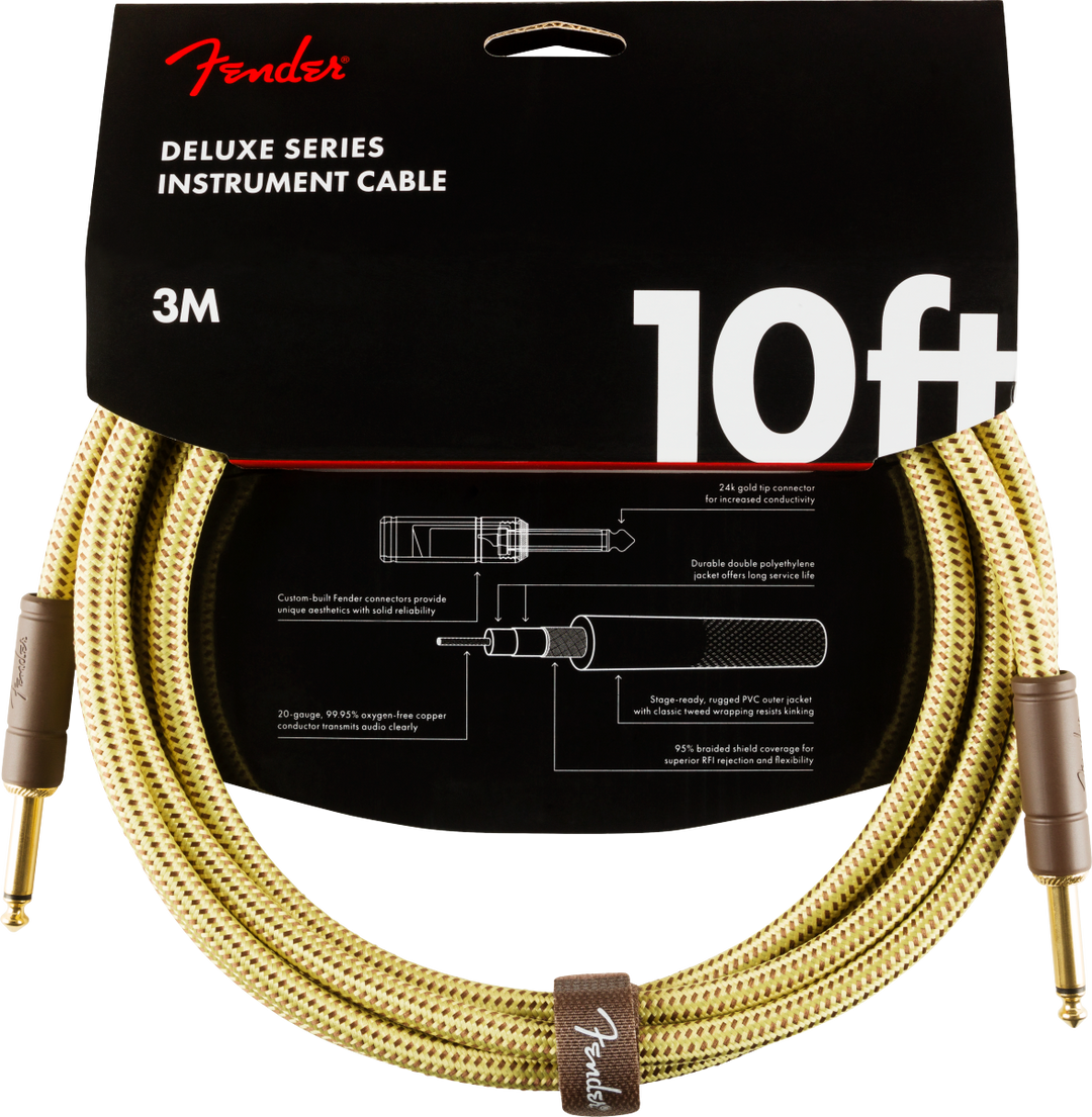 Fender Deluxe Câble Guitare (Tweed, 3m)