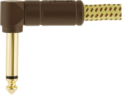 Fender Deluxe Câble Guitare Vinkelstik (Tweed, 3m)