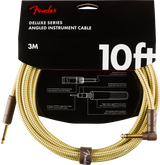 Fender Deluxe Instrument Cable, 3m, angled connector (Tweed)