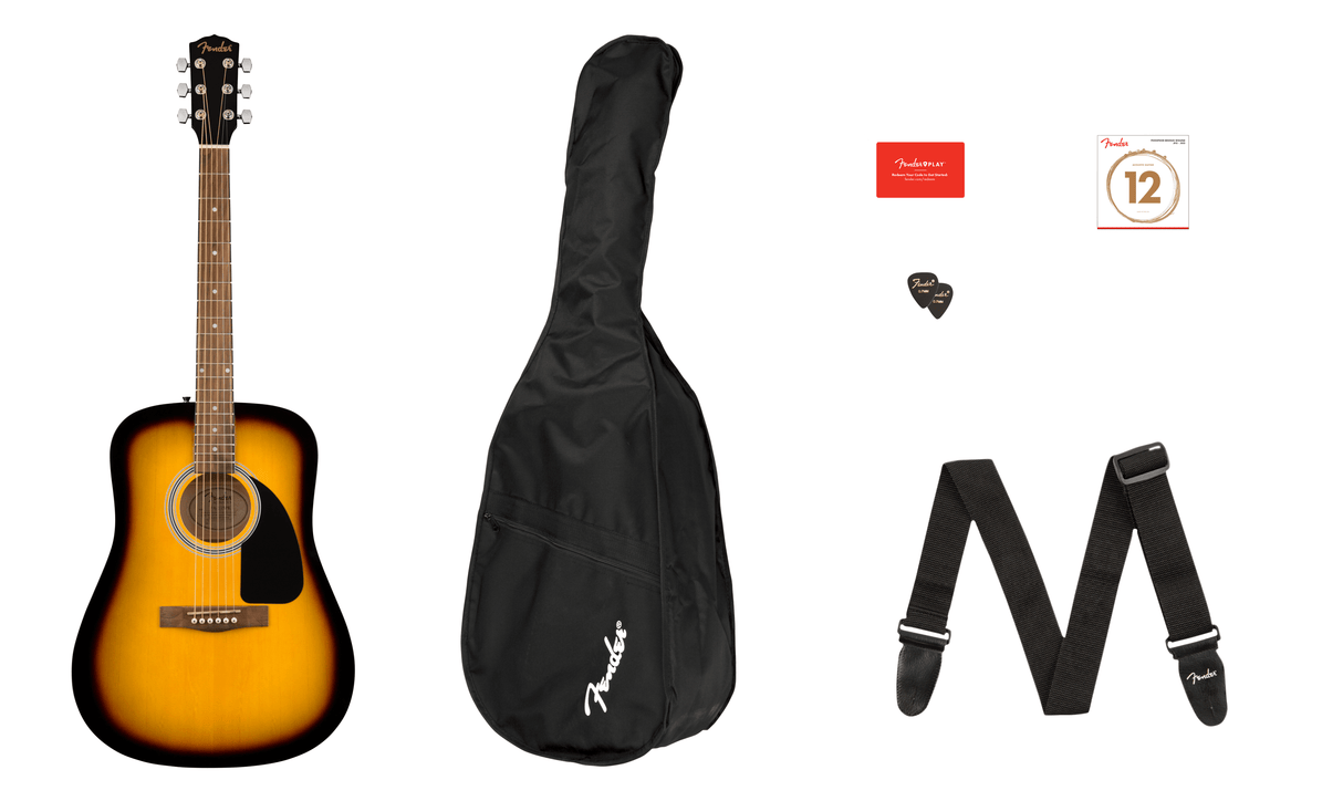 Fender FA-115 Dreadnought Western Guitar Package (Sunburst)