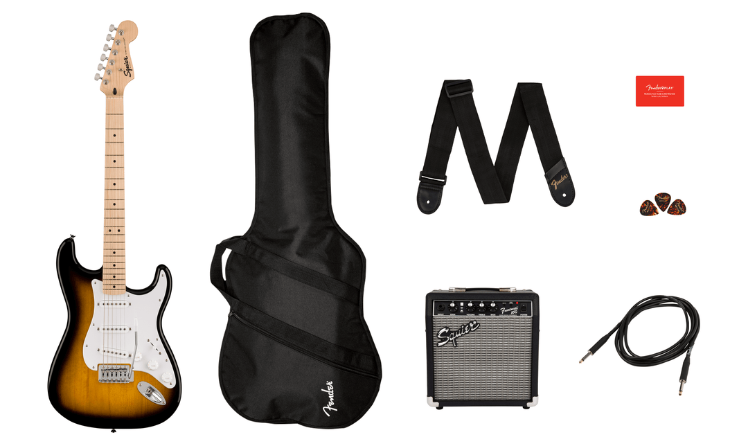 Fender Squier Sonic Stratocaster Guitare électrique Pack de démarrage (Sunburst)