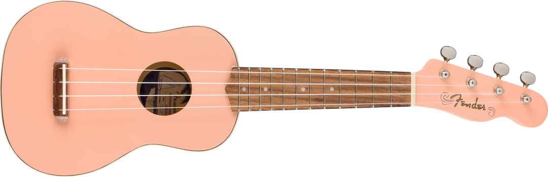 Fender Venice Soprano Ukulélés (Shell Pink)