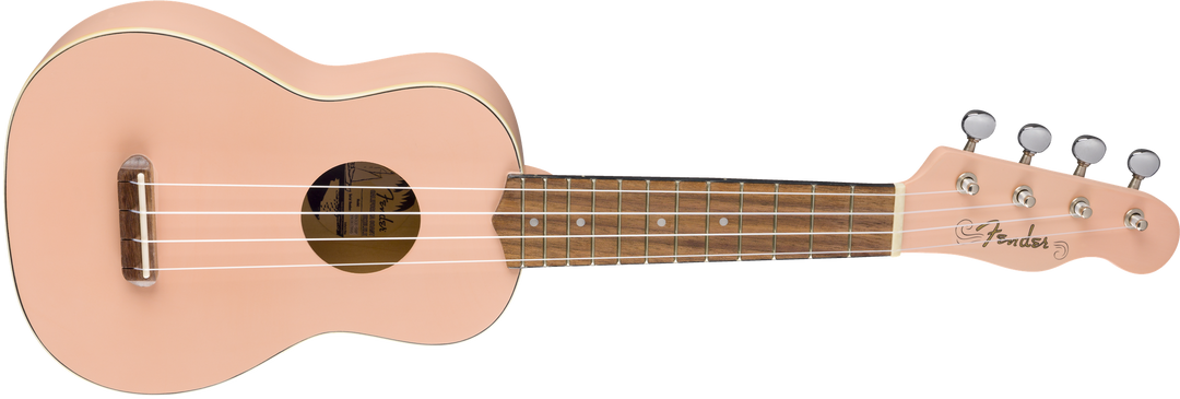 Fender Venice Soprano Ukulélés (Shell Pink)