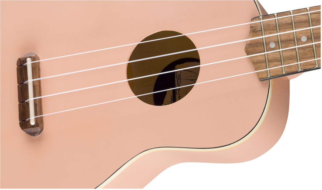 Fender Venice Soprano Ukulélés (Shell Pink)