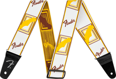 Fender Weighless Sangle de Guitare (White/Yellow/Brown, 2")