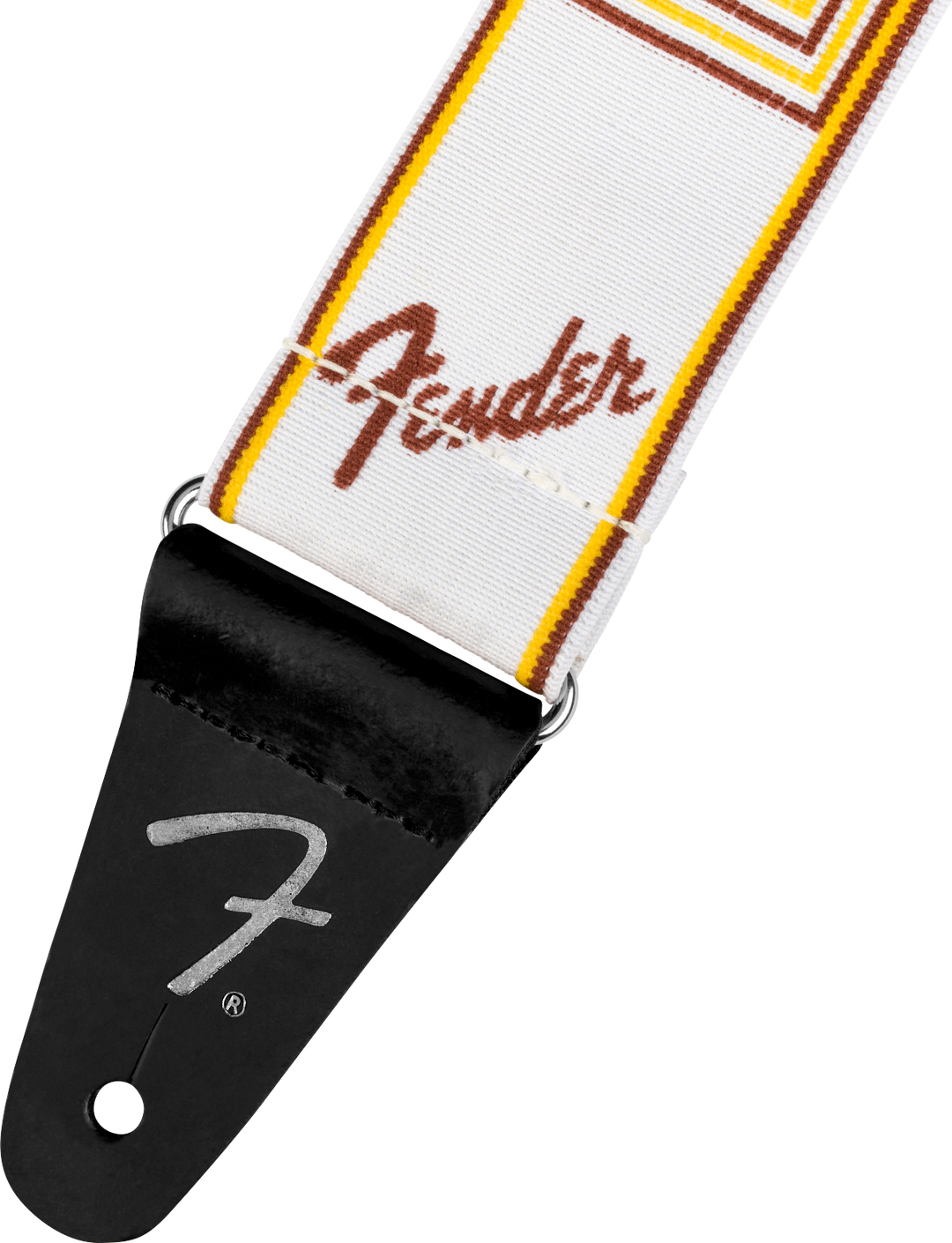 Fender Weighless Sangle de Guitare (White/Yellow/Brown, 2")
