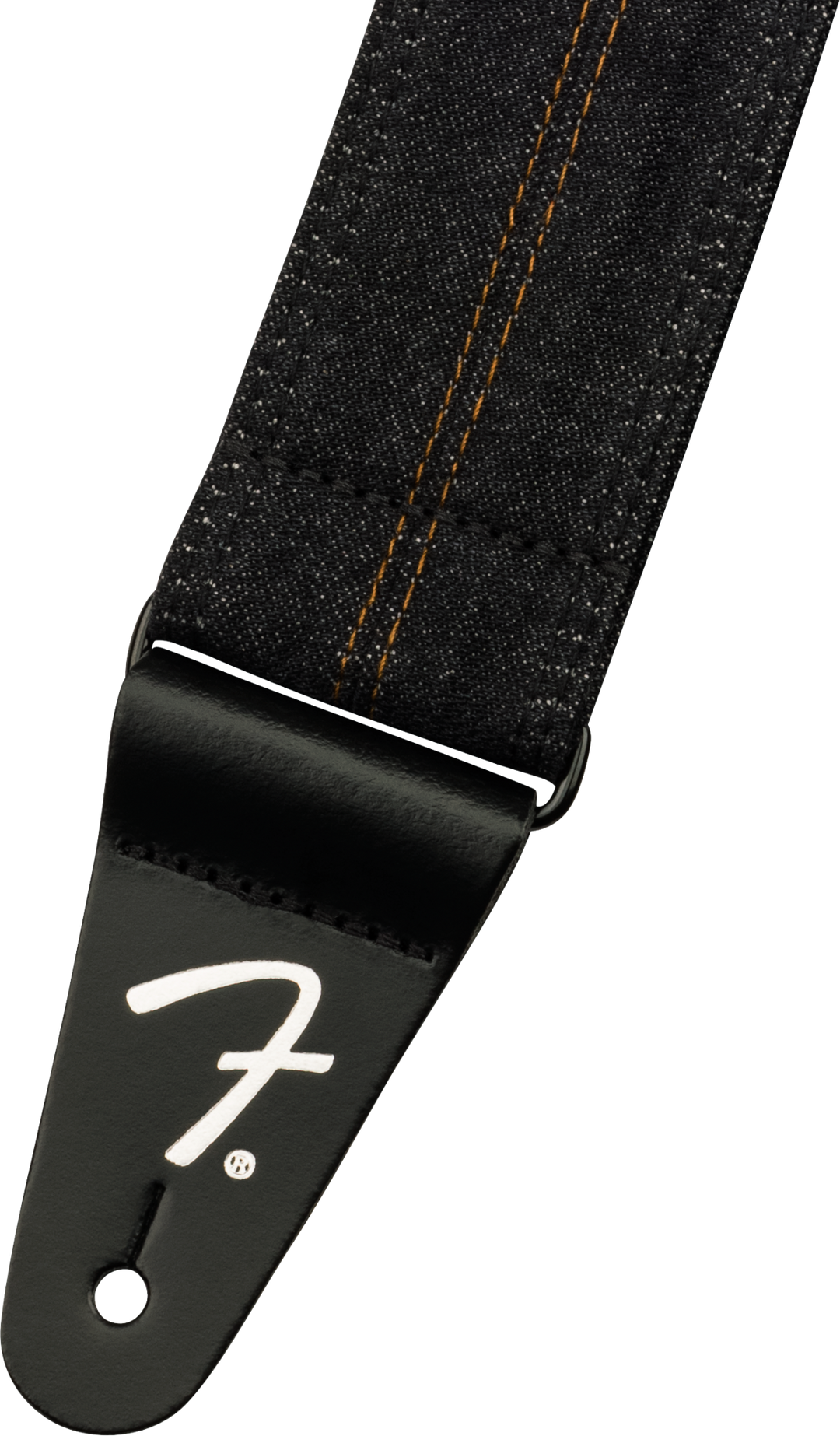 Sangle Guitare Fender x Wrangler Denim (Washed Black Stitch, 2")