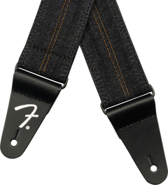 Sangle Guitare Fender x Wrangler Denim (Washed Black Stitch, 2")