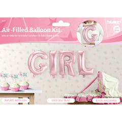 Ballon en Aluminium Bébé "Fille" (Rose)