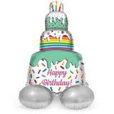 Foil balloon 'Happy Birthday! Cake (72 cm)