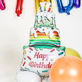 Ballon en aluminium 'Joyeux Anniversaire!' Gâteau (72 cm)