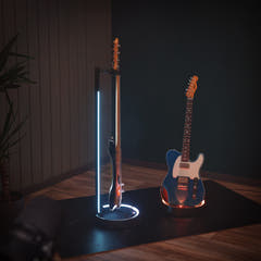 Gravity GS LS 01 NH B - Support lumineux pour Guitares GLOW-STAND®, Neckhug
