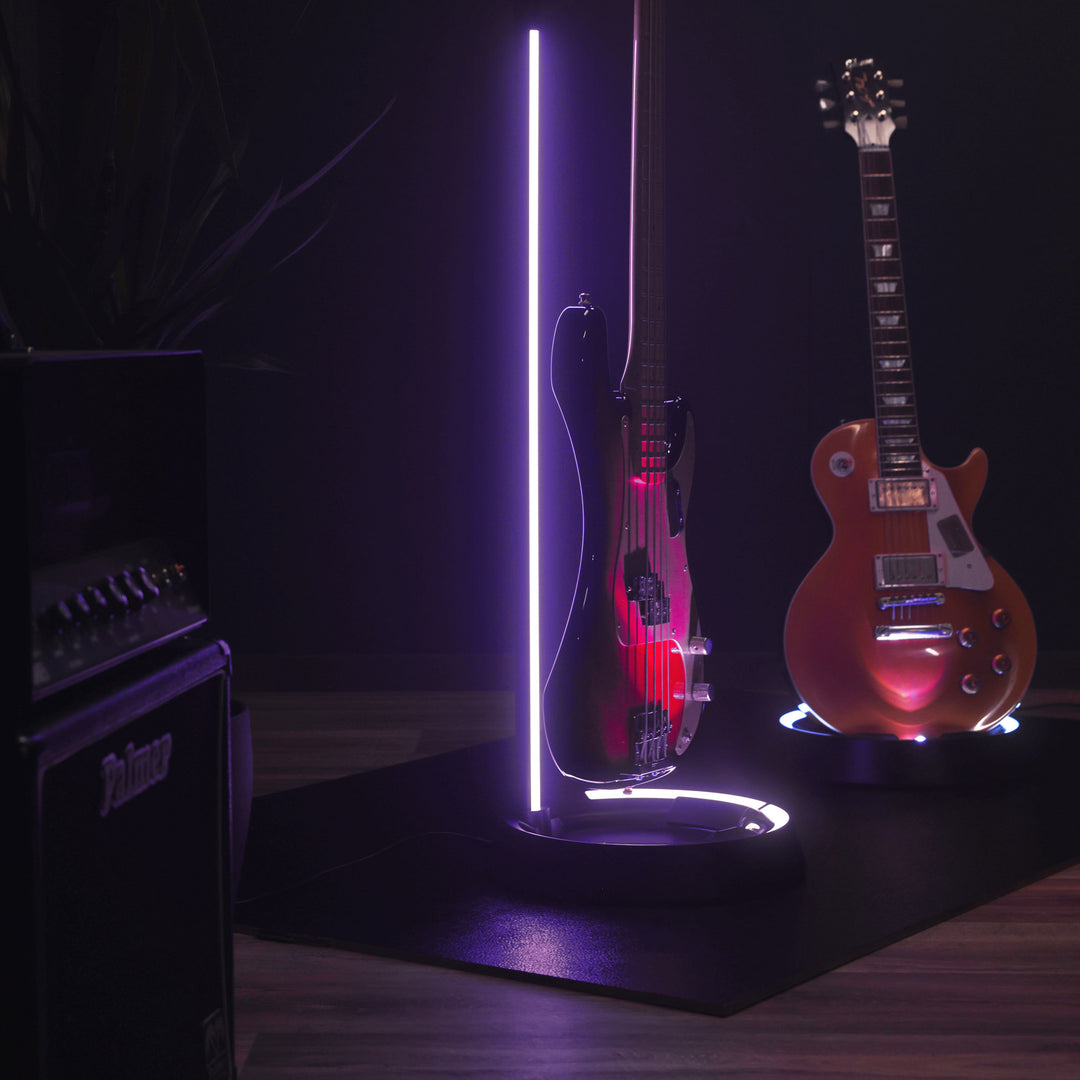 Gravity GS LS 01 NH B - Support lumineux pour Guitares GLOW-STAND®, Neckhug