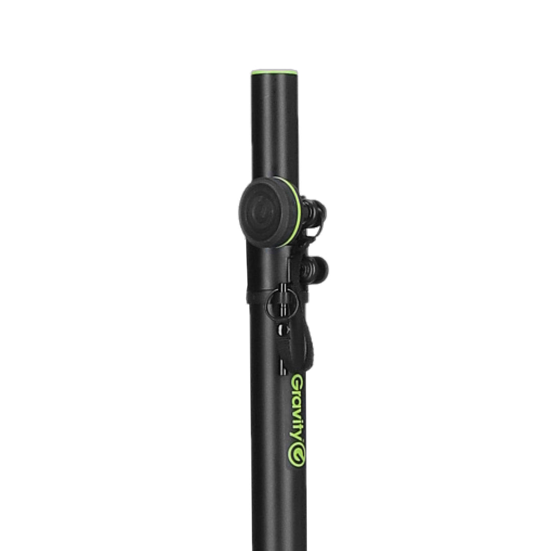 Gravity LS 431 C B - stand d’éclairage et stand d’enceinte avec base en acier compacte et carrée et possibilité de montage décentré