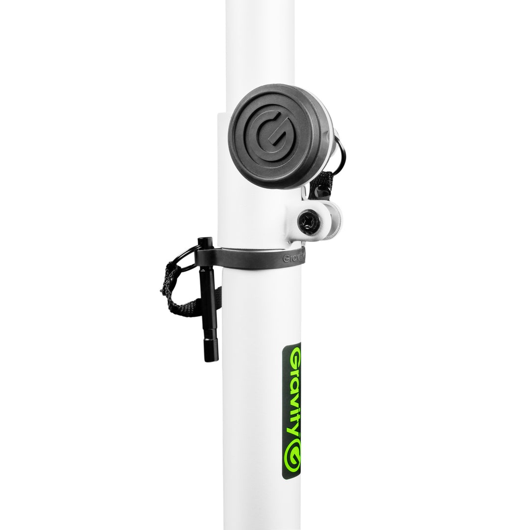 Gravity LS 431 W - Pied d’éclairage avec base carrée en acier et possibilité de montage excentré