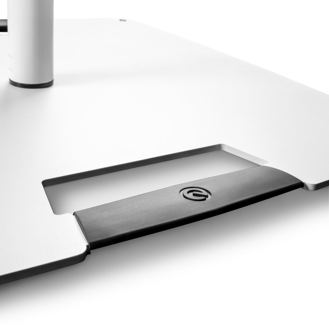 Gravity LS 431 W - Pied d’éclairage avec base carrée en acier et possibilité de montage excentré