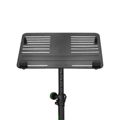 Gravity LTS T 02 B - Support universel pour ordinateur portable avec tiges de maintien réglables et base en acier, noir