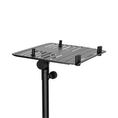 Gravity LTS T 02 B - Support universel pour ordinateur portable avec tiges de maintien réglables et base en acier, noir