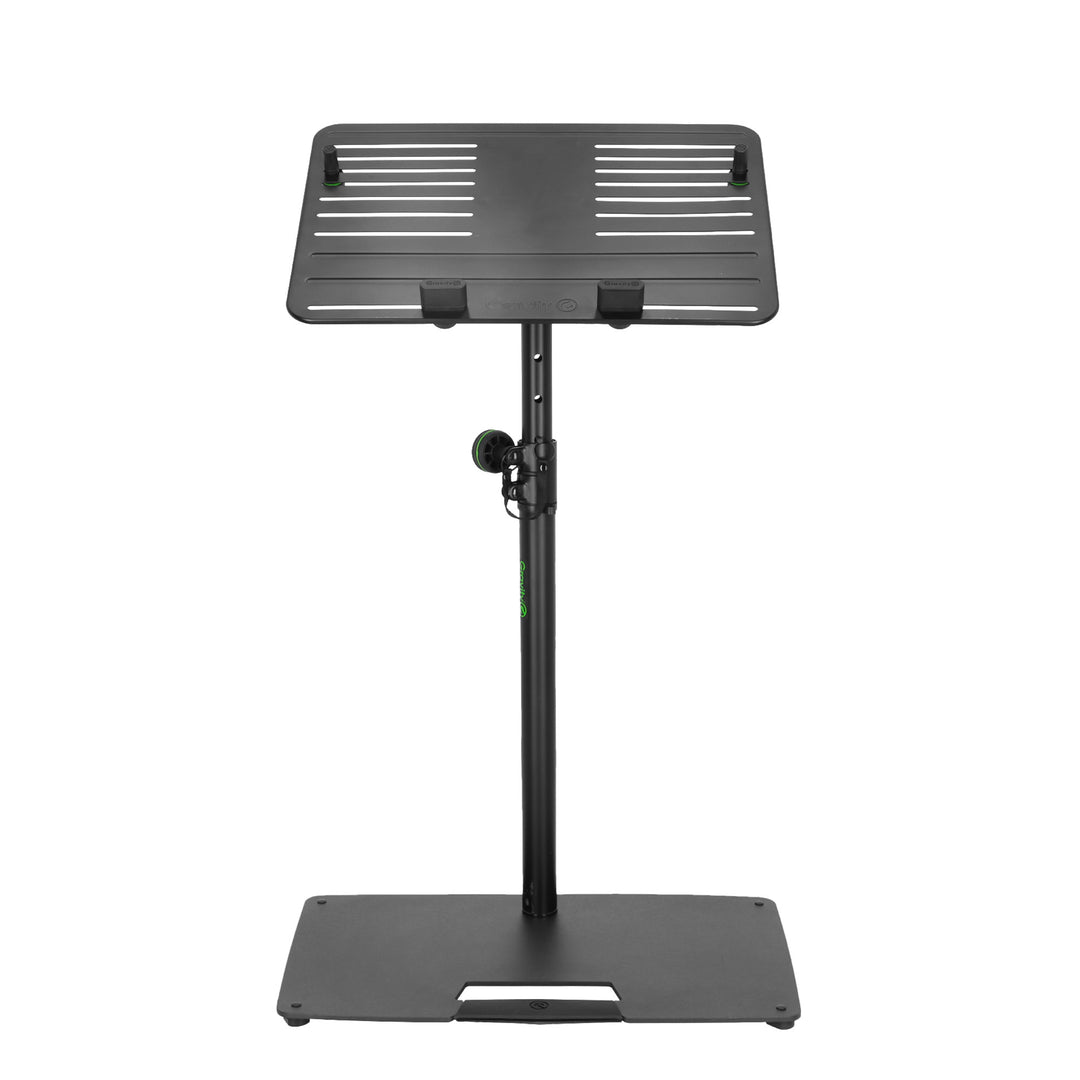 Gravity LTS T 02 B - Support universel pour ordinateur portable avec tiges de maintien réglables et base en acier, noir