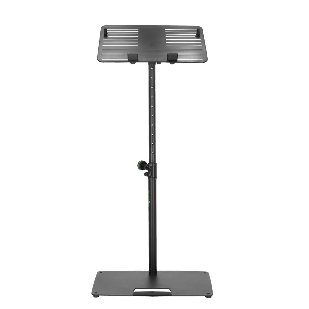Gravity LTS T 02 B - Support universel pour ordinateur portable avec tiges de maintien réglables et base en acier, noir