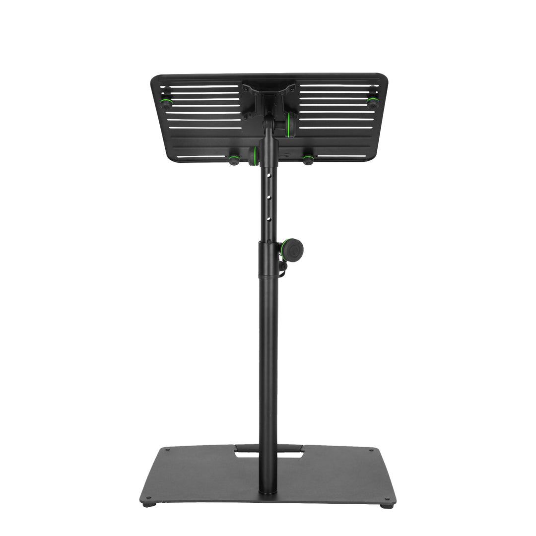 Gravity LTS T 02 B - Support universel pour ordinateur portable avec tiges de maintien réglables et base en acier, noir