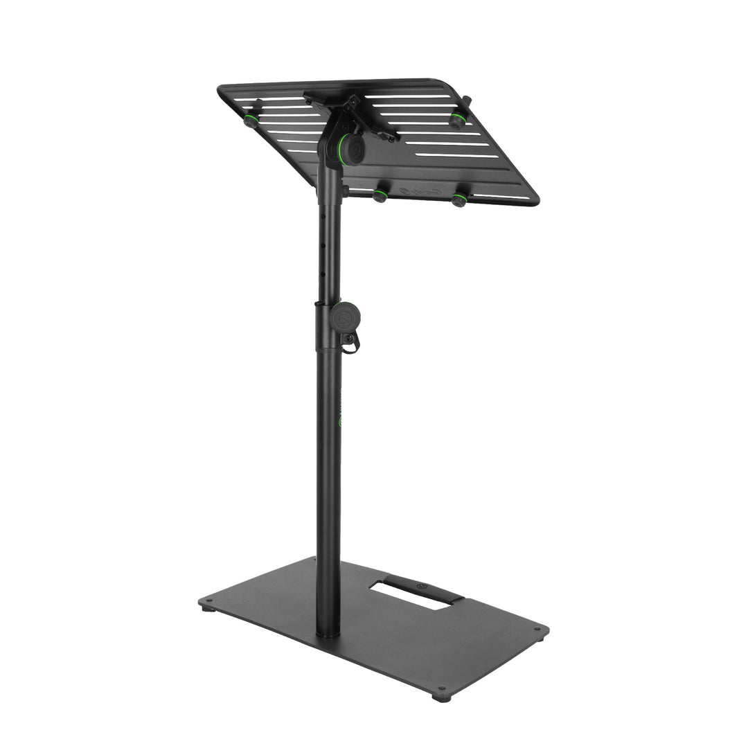 Gravity LTS T 02 B - Support universel pour ordinateur portable avec tiges de maintien réglables et base en acier, noir