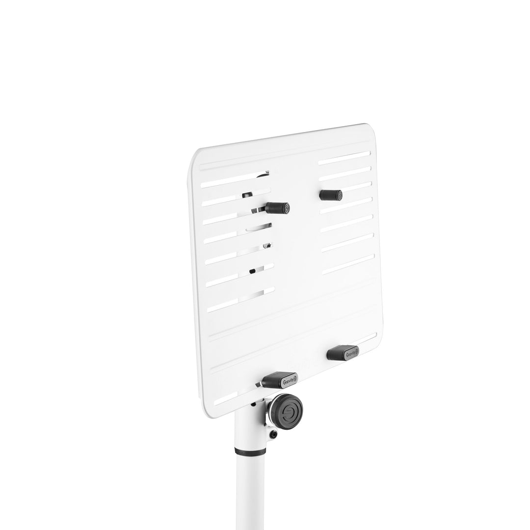 Gravity LTS T 02 W - Support universel pour ordinateur portable avec tiges de maintien réglables et base en acier