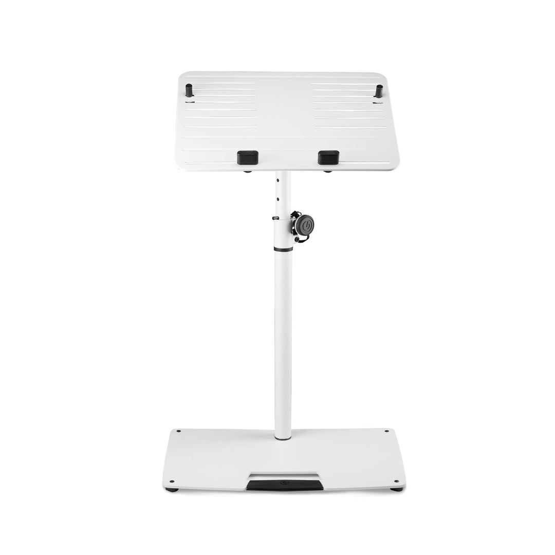Gravity LTS T 02 W - Support universel pour ordinateur portable avec tiges de maintien réglables et base en acier