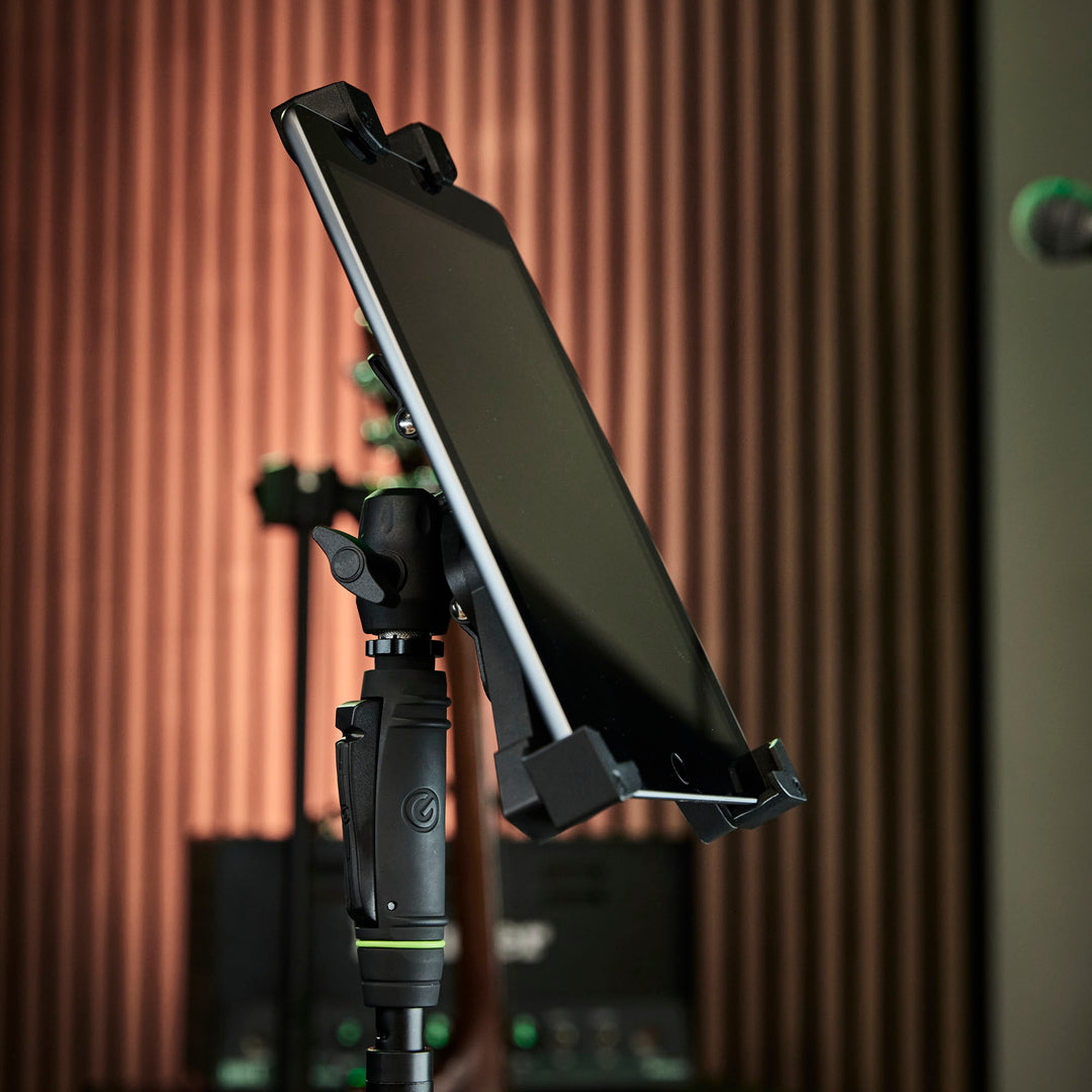 Gravity MA T TH 02 SET 2 - Support de tablette pour voyageurs et stand de microphone à une main avec base ronde