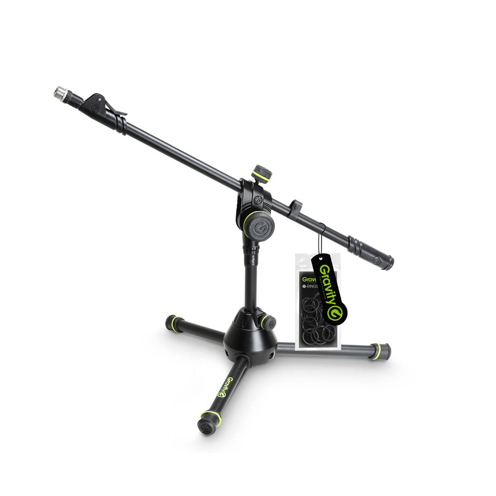 Gravity MS 3122 HDB - Court stand de microphone robuste pour usage intensif avec trépied pliable
