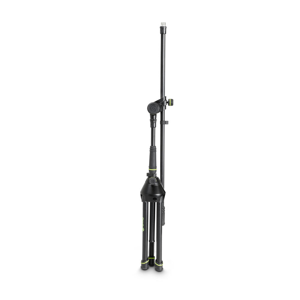 Gravity MS 4221 B - Pied de microphone court avec trépied pliable et bras de perche réglable en 2 points