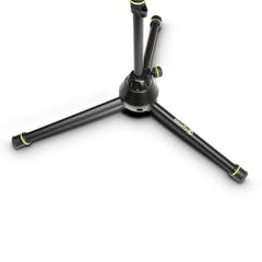 Gravity MS 4221 B - Pied de microphone court avec trépied pliable et bras de perche réglable en 2 points