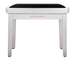 Grooveland KB200 Banc de Piano (Mat Blanc, Siège Noir)