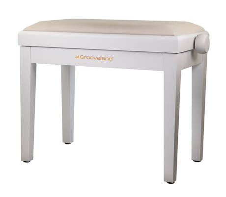 Grooveland KB200 Banc de Piano (Mat Blanc)