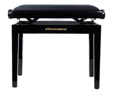 Grooveland KB200 Banc de Piano (Noir Brillant)