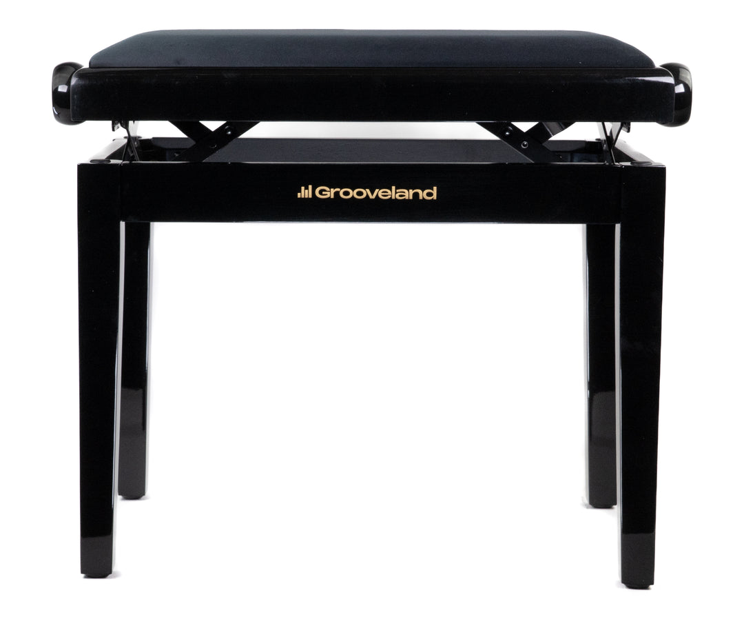 Grooveland KB200 Banc de Piano (Noir Brillant)