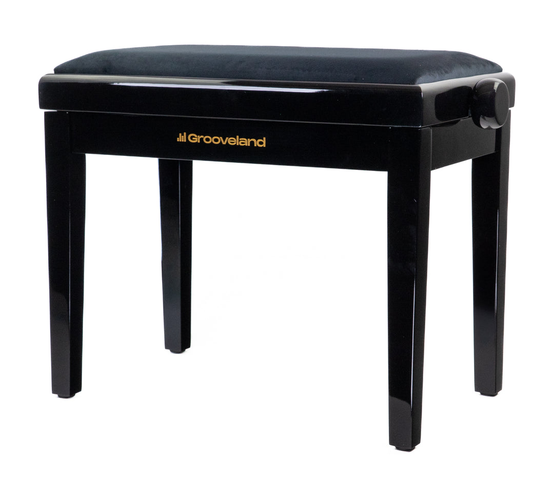Grooveland KB200 Banc de Piano (Noir Brillant)