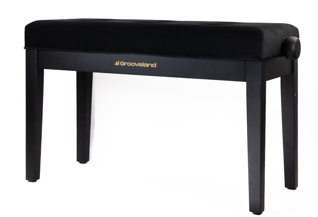 Grooveland KB320 Banc de Piano Double (Mat Noir)