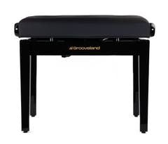 Grooveland KB400 Banc de piano hydraulique (Noir Brillant)