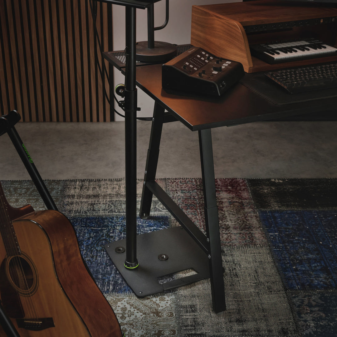 Gravity SP 3202 CS B - Support d’enceinte pour moniteur de studio avec base carrée en acier