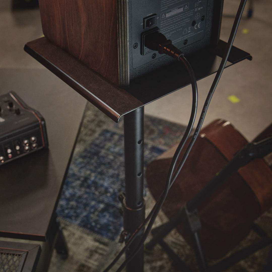 Gravity SP 3202 LR B - Pied pour enceinte de monitoring de studio avec grande base ronde