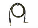 Grooveland Tweed Câble de Guitare Angulaire (1,5m - Noir)